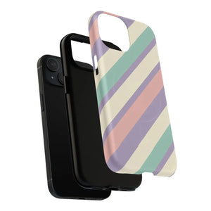 Pastel Stripe Tough Magnetic Phone Case