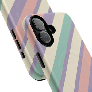 Pastel Stripe Tough Magnetic Phone Case