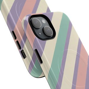Pastel Stripe Tough Magnetic Phone Case