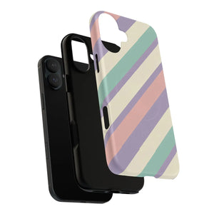 Pastel Stripe Tough Magnetic Phone Case