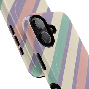 Pastel Stripe Tough Magnetic Phone Case