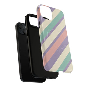 Pastel Stripe Tough Magnetic Phone Case