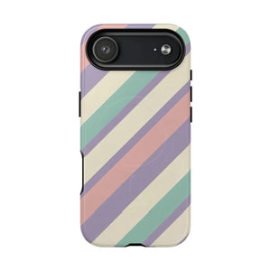 Pastel Stripe Tough Magnetic Phone Case - Iphone 17 Air / Glossy
