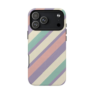 Pastel Stripe Tough Magnetic Phone Case - Iphone 17 Pro Max / Glossy
