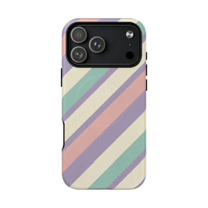 Pastel Stripe Tough Magnetic Phone Case - Iphone 17 Pro Max / Matte