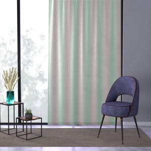 Modern Pastel Teal and Pink Stripes Curtains - Dipaliz
