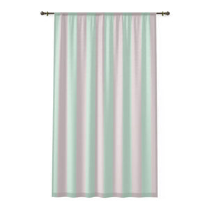 Modern Pastel Teal and Pink Stripes Curtains - Dipaliz