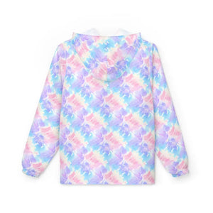 Outerwear - Pastel Tie-dye Windbreaker Jacket — Lightweight Hooded All-over Print