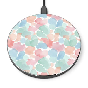 Accessories - Pastel Watercolor Floral Wireless Charger - Fast Qi Pad - Dipaliz Round / one Size