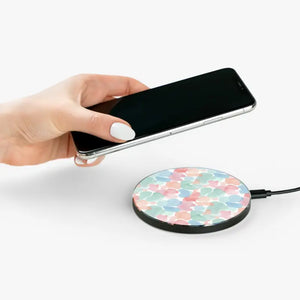 Accessories - Pastel Watercolor Floral Wireless Charger - Fast Qi Pad - Dipaliz Round / one Size