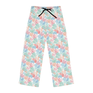 Pastel Watercolor Hearts Pajama Pants - Dreamy Sleepwear - Dipaliz - Pajamas