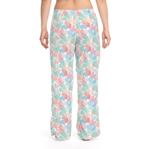 Pastel Watercolor Hearts Pajama Pants - Dreamy Sleepwear - Dipaliz - Pajamas