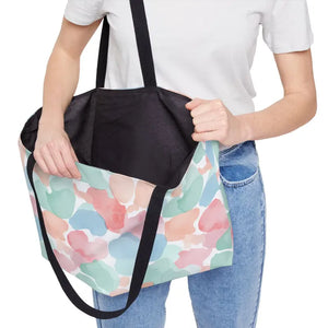 Bags - Pastel Watercolor Weekender Tote Bag - Floral Beach Travel - Dipaliz 24’’ × 13’’