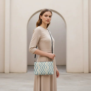 Pastel Wavy Crossbody Bag - Vegan Leather Essentials - Dipaliz - Cross Body Bags