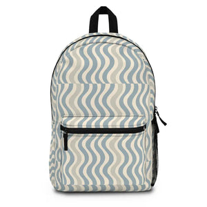 Pastel Wavy Beach Breeze Vibes Travel Pack Backpack - Dipaliz - one Size - School Backpacks