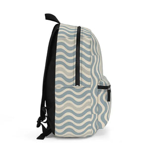 Pastel Wavy Beach Breeze Vibes Travel Pack Backpack - Dipaliz - one Size - School Backpacks
