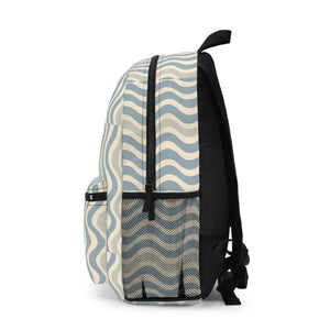 Pastel Wavy Beach Breeze Vibes Travel Pack Backpack - Dipaliz - one Size - School Backpacks