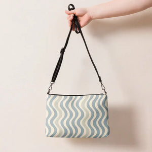 Pastel Wavy Crossbody Bag - Vegan Leather Fun Flair - Dipaliz - Cross Body Bags