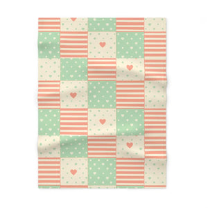Soft Fleece Patchwork Heart Baby Blanket - Dipaliz - Blankets