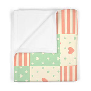 Soft Fleece Patchwork Heart Baby Blanket - Dipaliz - Blankets