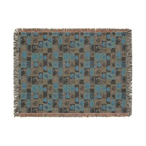 Patchwork Mosaic Woven Blanket, Cozy Boho Throw for Living Room & Gift - Blankets