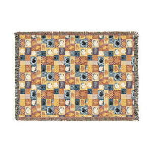 Sun-faded brick and mustard patches beside olive and bone on the DipaliZ throw