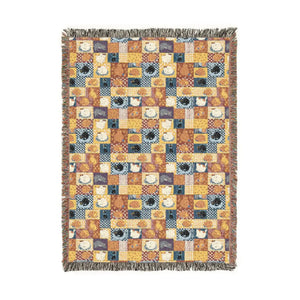 Mismatched patch scales giving the DipaliZ mosaic throw a quilt-top look
