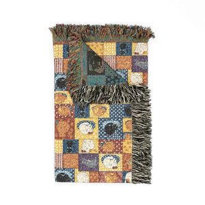 DipaliZ patchwork blanket offered in artwork weave and photo weave finishes