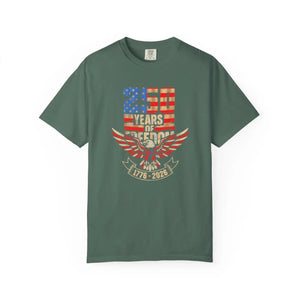 Patriotic 250 Years of Freedom T-shirt, 1776–2026 Eagle & American Flag Design - T-shirts - m