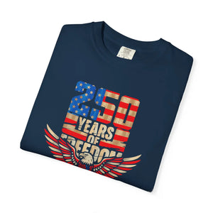 Patriotic 250 Years of Freedom T-shirt, 1776–2026 Eagle & American Flag Design - T-shirts - m