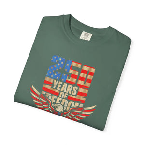 Patriotic 250 Years of Freedom T-shirt, 1776–2026 Eagle & American Flag Design - T-shirts - m