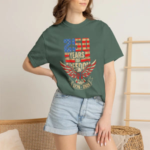 Patriotic 250 Years of Freedom T-shirt, 1776–2026 Eagle & American Flag Design - T-shirts - m
