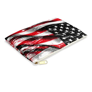 Bold American Flag Patriotic Accessory Pouch - Dipaliz - Cosmetic & Toiletry Bags