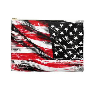 Bold American Flag Accessory Pouch - Travel Organizer - Dipaliz - Cosmetic & Toiletry Bags