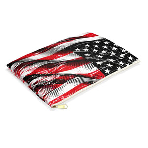 Bold American Flag Accessory Pouch - Travel Organizer - Dipaliz - Cosmetic & Toiletry Bags