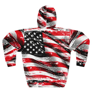 Patriotic American Flag Pullover Hoodie - Unisex - Hoodies - Xs