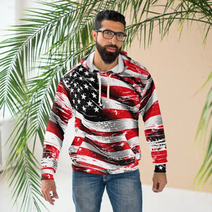 American Flag Pullover Hoodie - Bold Patriotic Style - Dipaliz - Hoodies