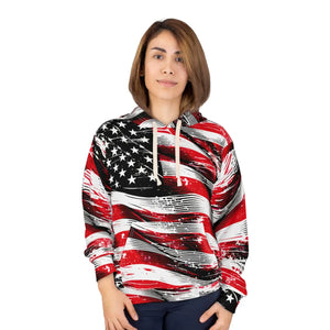 Patriotic American Flag Pullover Hoodie - Unisex - Hoodies - Xs
