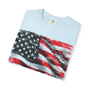 Bold Patriotic American Flag T-shirt - Garment-dyed - Dipaliz - T-shirts