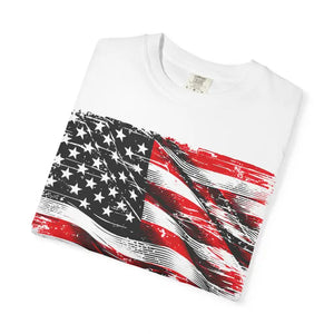 Bold Patriotic American Flag T-shirt - Garment-dyed - Dipaliz - T-shirts
