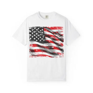 Bold Patriotic American Flag T-shirt - Garment-dyed - Dipaliz - T-shirts
