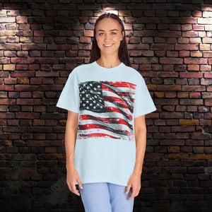 Bold Patriotic American Flag T-shirt - Garment-dyed - Dipaliz - T-shirts