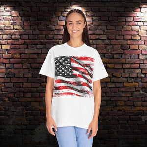Bold Patriotic American Flag T-shirt - Garment-dyed - Dipaliz - T-shirts - s