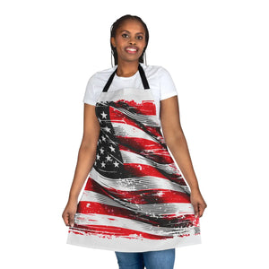 Vibrant Patriotic Apron - Bold Bbq Style Canvas - Dipaliz - Aprons