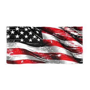 Patriotic Beach Towel Bold American Flag Design by Dipaliz - 30’’ × 60’’ - Towels