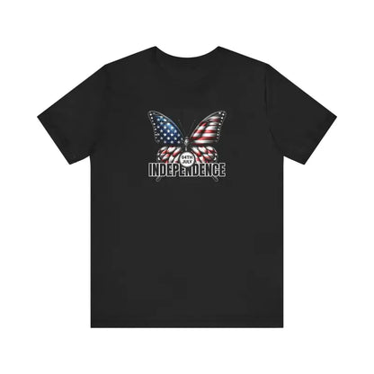 Patriotic Butterfly Tee Sustainable Style for 4th of July Fun - T-shirt