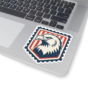 Patriotic Eagle Shield Sticker Retro American Bald Kiss-cut Decal - Decorative Stickers