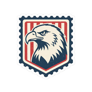 Patriotic Eagle Shield Sticker Retro American Bald Kiss-cut Decal - Decorative Stickers