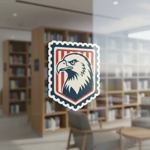 Patriotic Eagle Shield Sticker Retro American Bald Kiss-cut Decal - Decorative Stickers