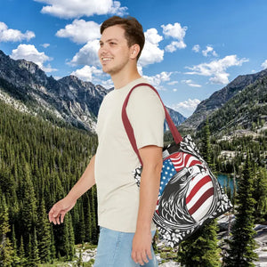 Patriotic Eagle Tote Bag Usa Flag Design Bold Style - Dipaliz - 16’’ × / Red - Shopping Totes